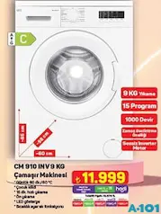 SEG 9 KG ÇAMAŞIR MAKİNESİ SEG 9 KG ÇAMAŞIR MAKİNESİ